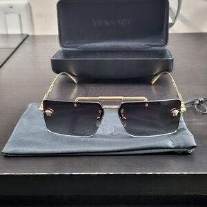 Versace Black and Gold Sunglasses